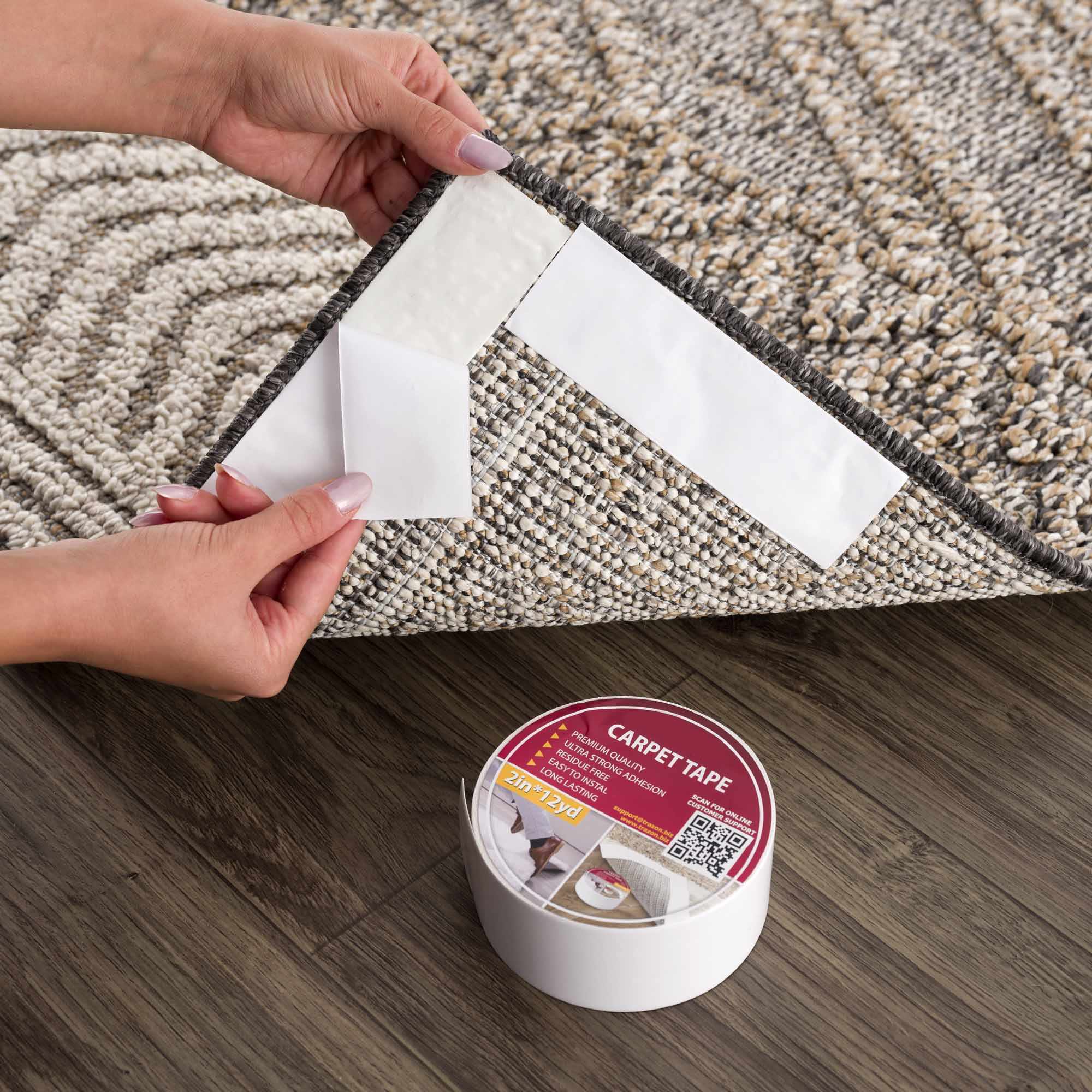 Double Sided Rug Gripper Tape – Non-Slip Carpet Tape, 12 Yards