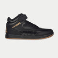 Men's black high-top sneakers with lace-up closure and LA Gear logo