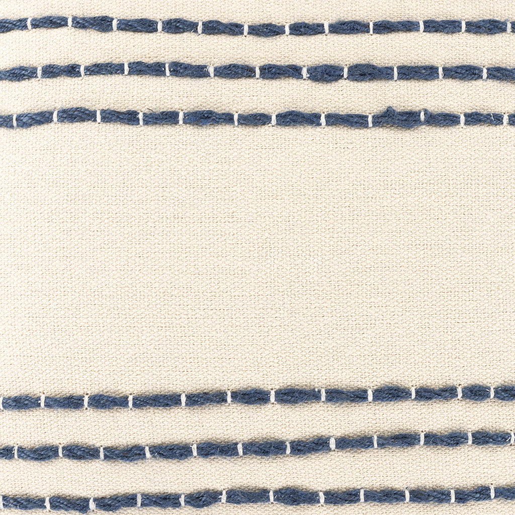 Listie Navy & Beige Striped Cotton Throw Pillow – Coastal Style