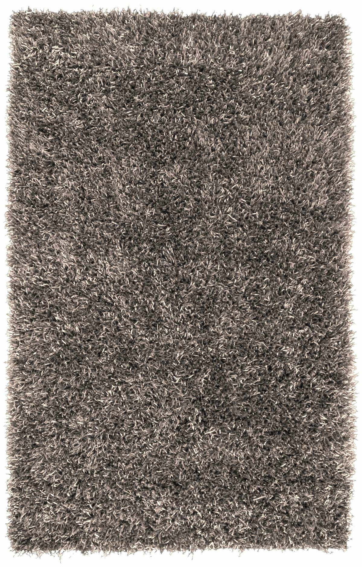 Charcoal shag area rug square swatch with dense high pile and soft texture