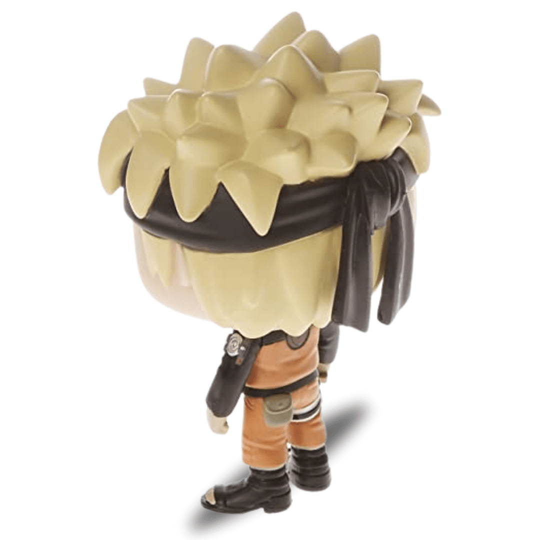 Naruto figurine in orange ninja outfit, spiky blond hair, black headband