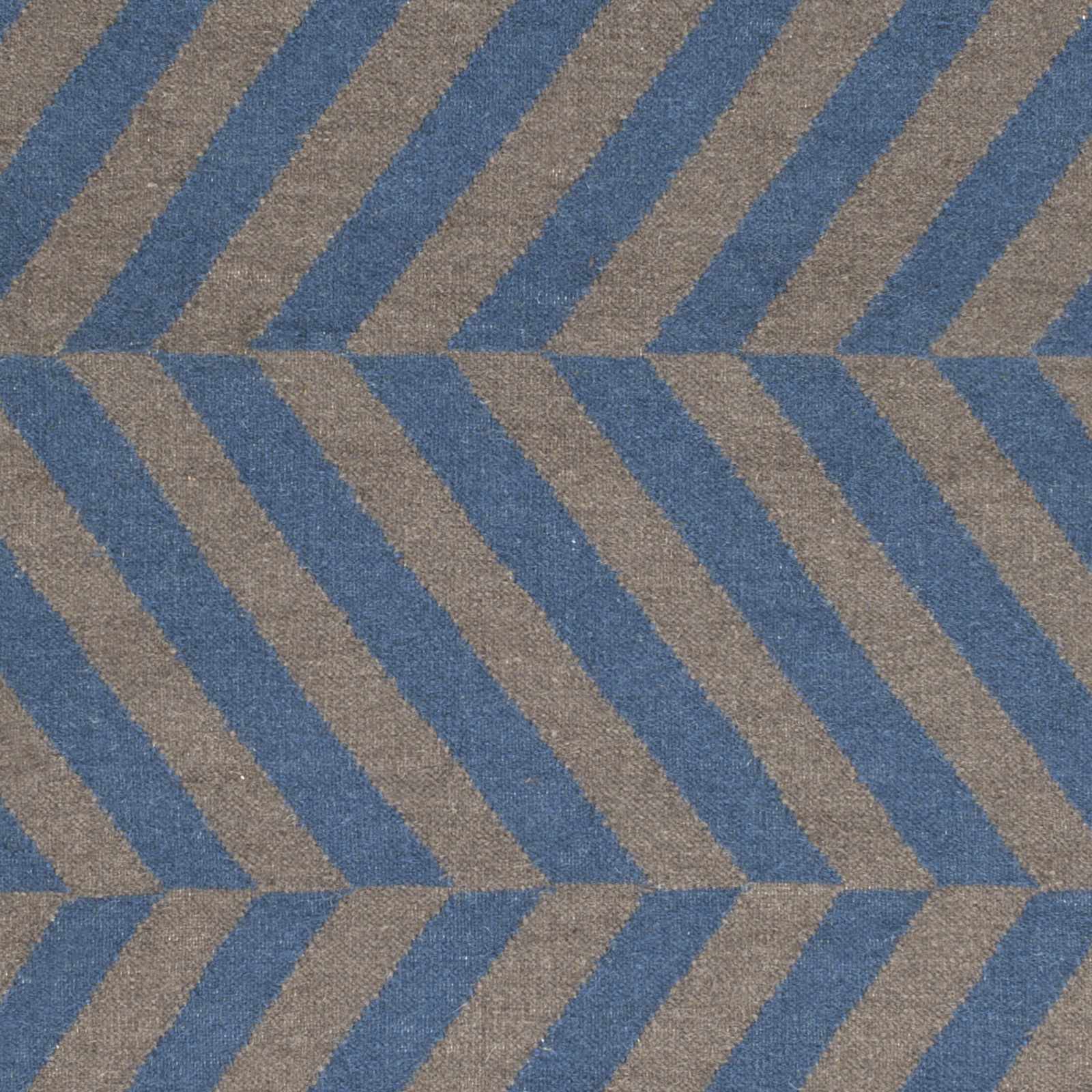 Mauckport Hand Woven Wool Flat Weave Area Rug – Charcoal & Navy