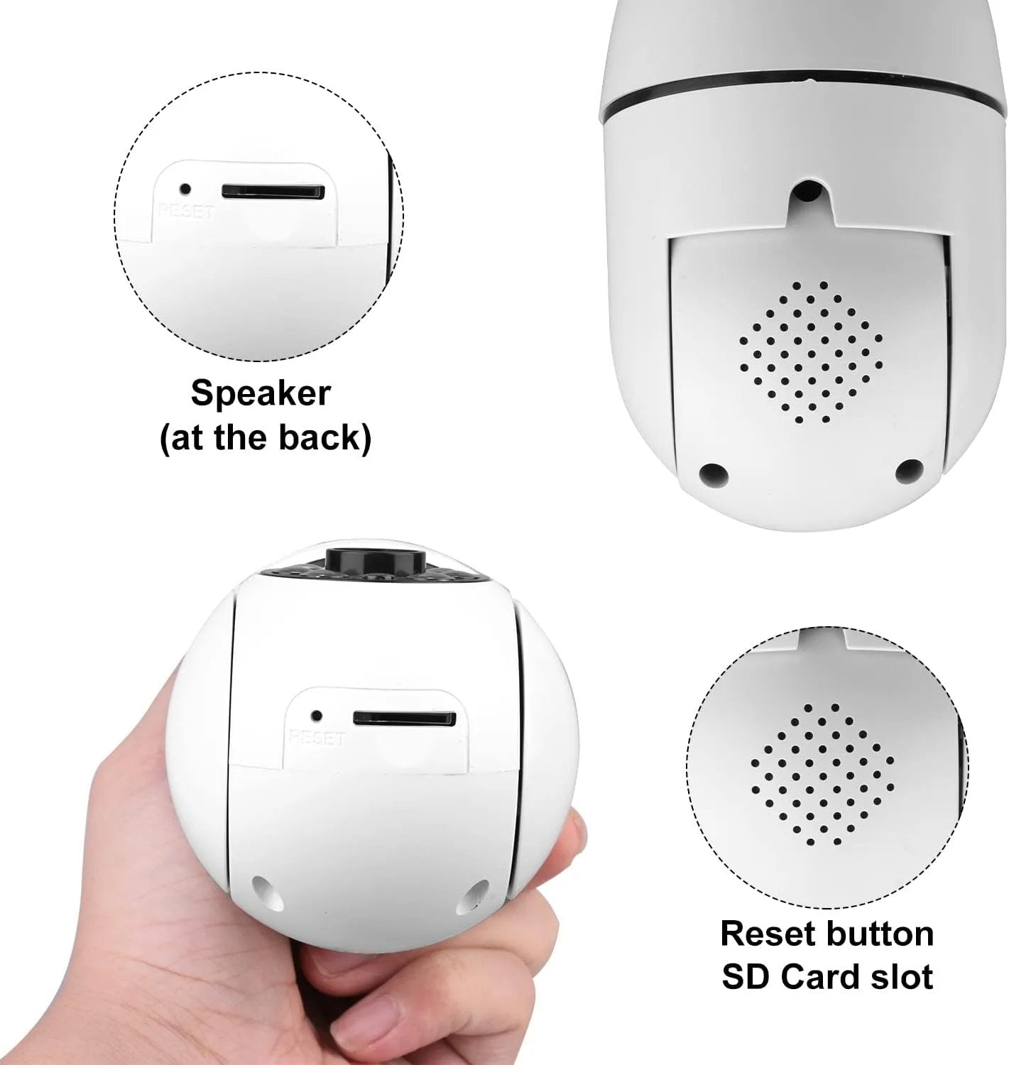 1080P Light Bulb Security Camera – 360° Wireless WiFi with Night Vision