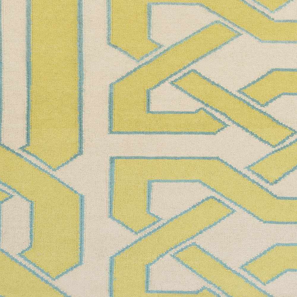 Milano Geometric Wool Area Rug – Ivory, Olive & Sage