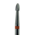 Tungsten carbide nail bit with ridged head and orange collar on metal shank