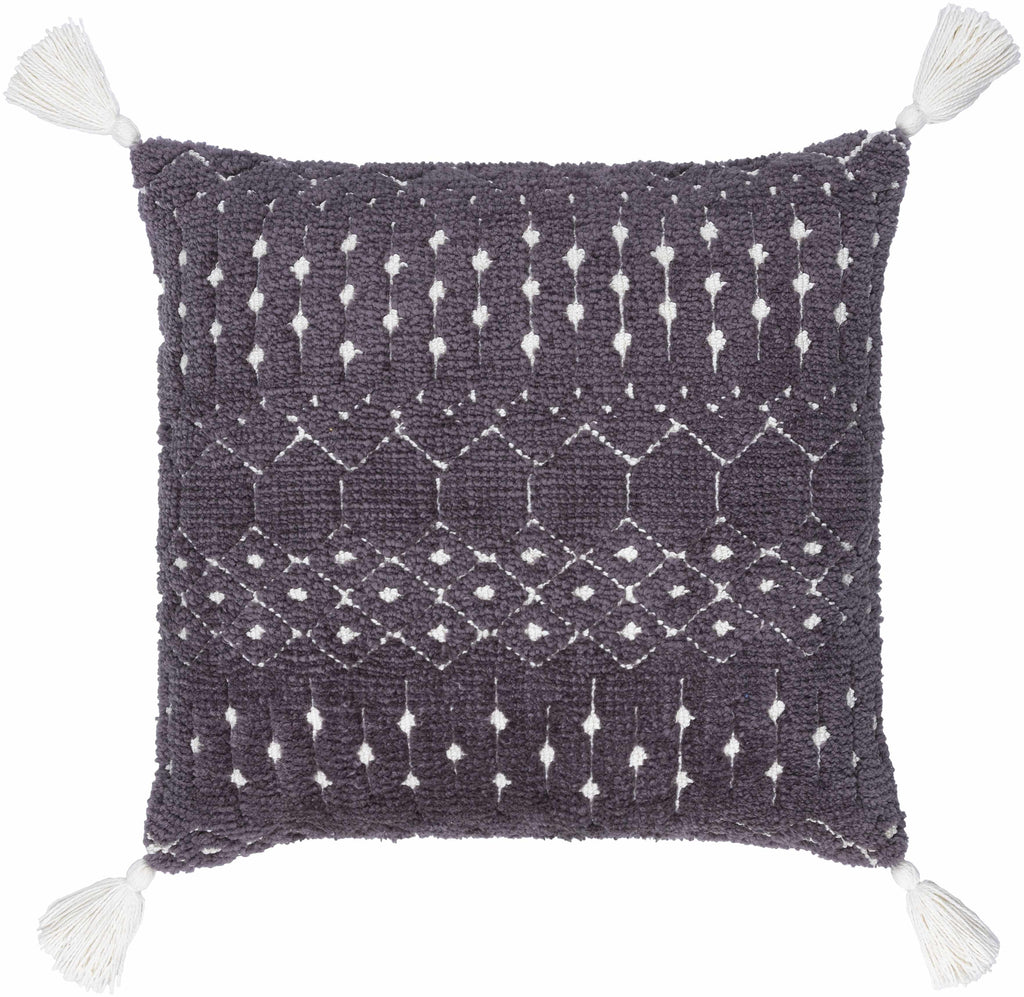 Pagsanjan Cream & Gray Knitted Square Throw Pillow