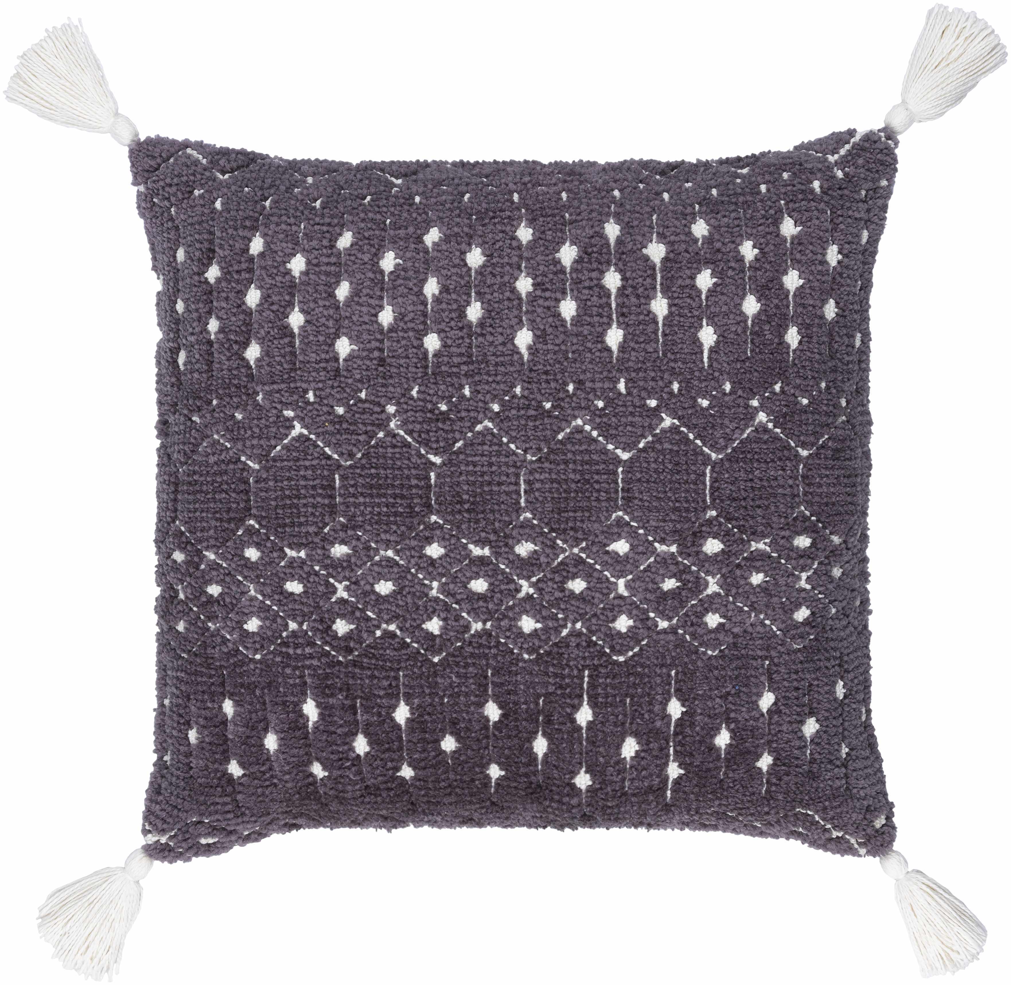 Pagsanjan Cream & Gray Knitted Square Throw Pillow