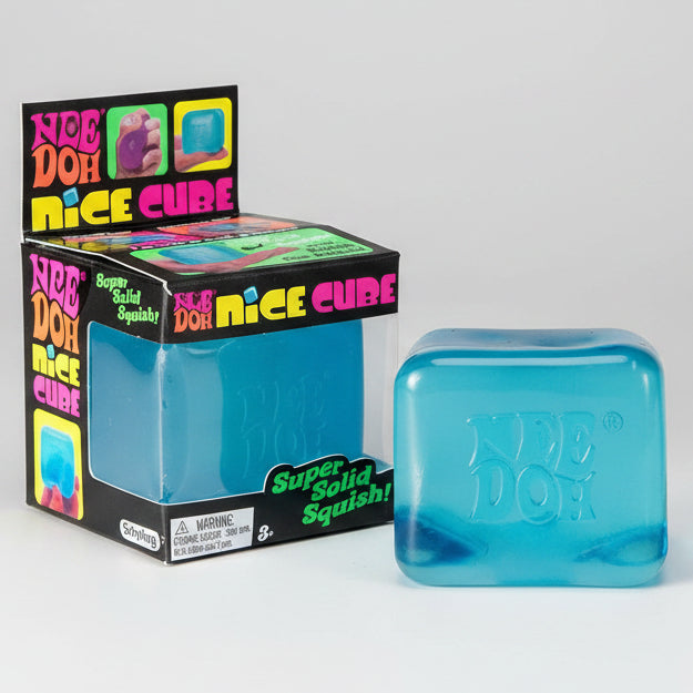Schylling Nee-Doh Nice Cube Super Solid Squish – Blue