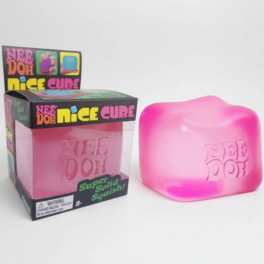 Schylling Nee-Doh Nice Cube Super Solid Squish – Pink