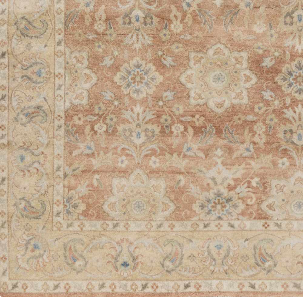 Springerville Hand Knotted New Zealand Wool Area Rug – Peach & Blue