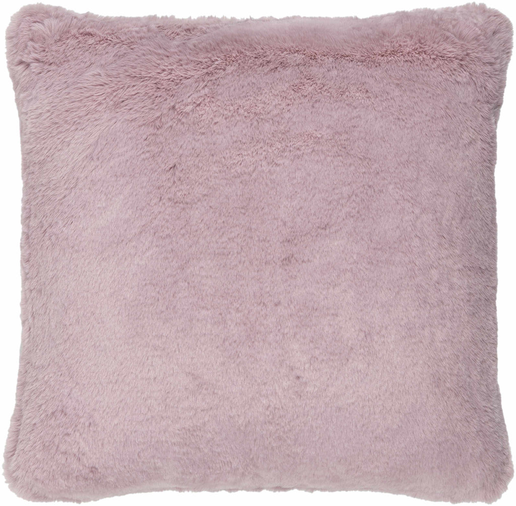 Sumabnit Lavender Faux Fur Square Throw Pillow