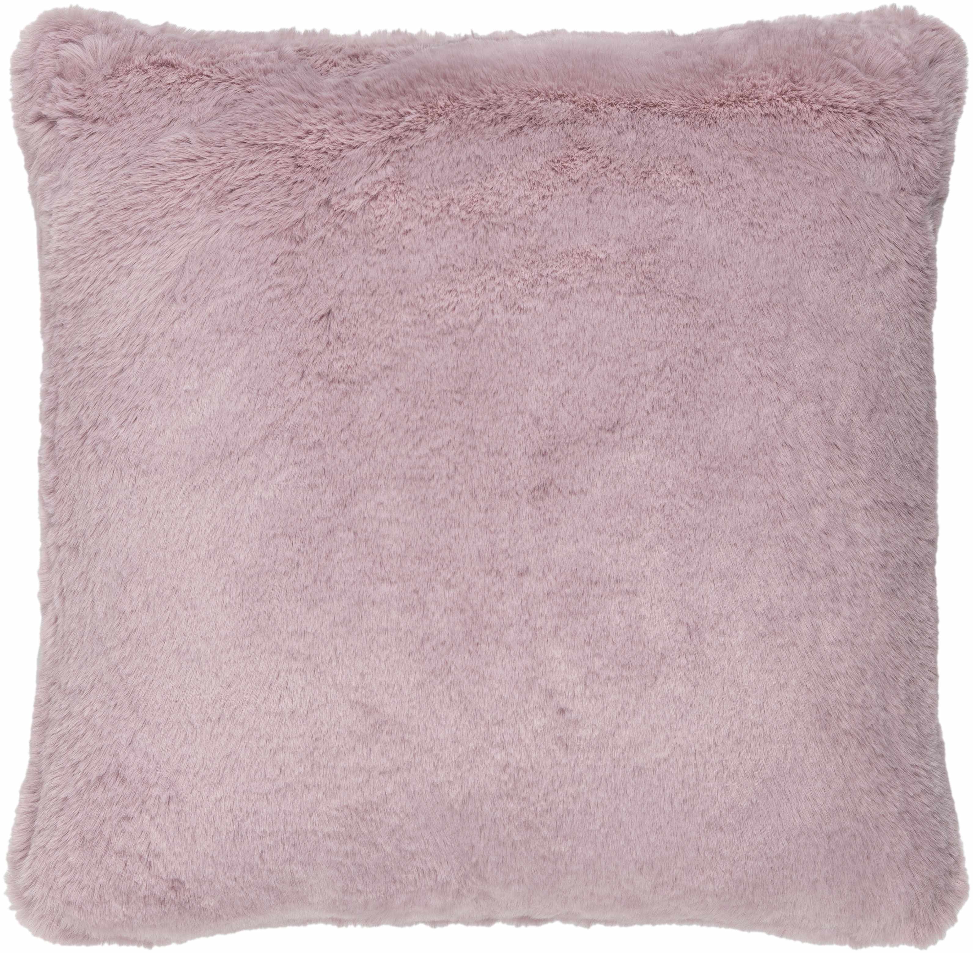 Sumabnit Lavender Faux Fur Square Throw Pillow