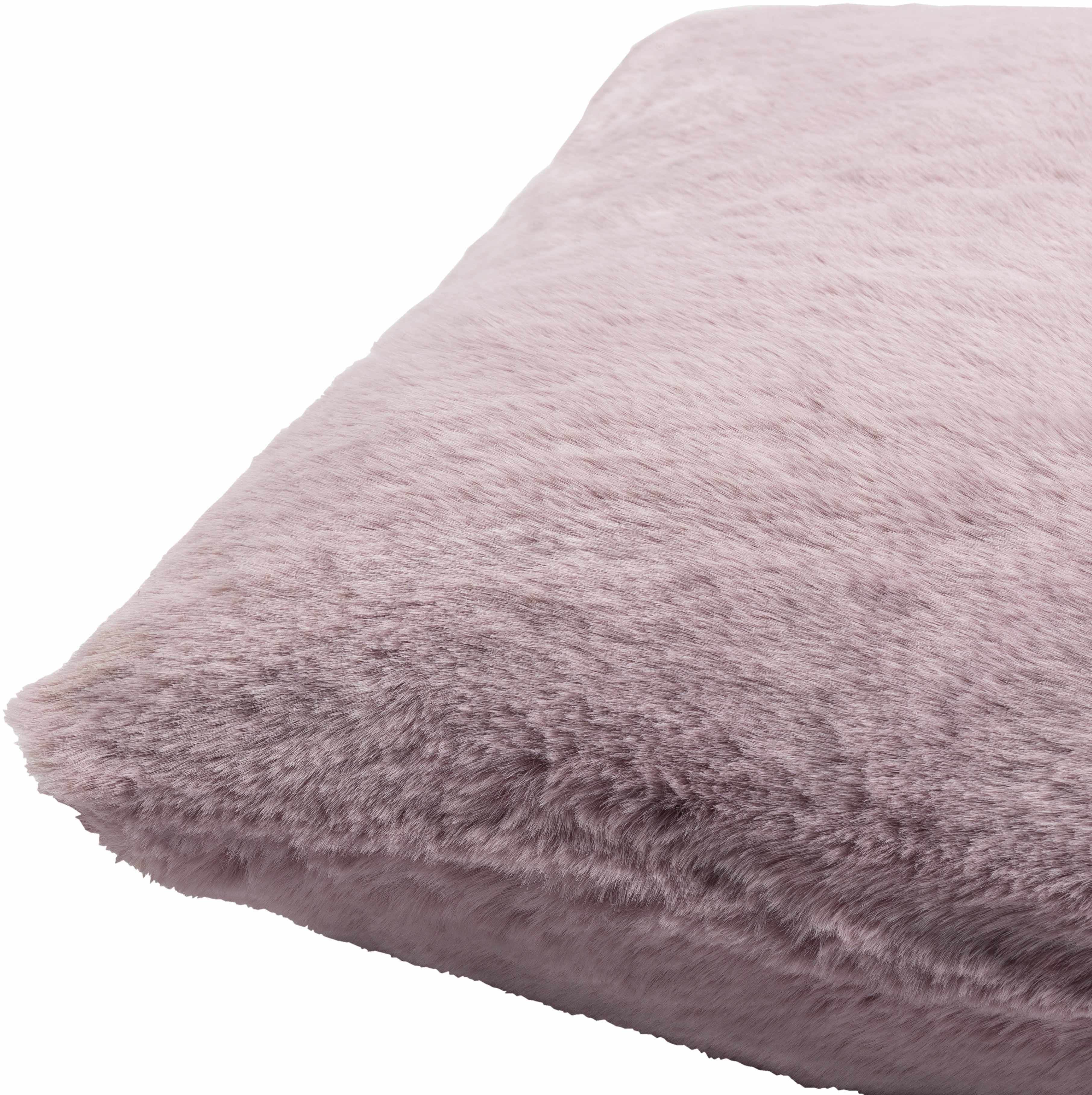 Sumabnit Lavender Faux Fur Square Throw Pillow