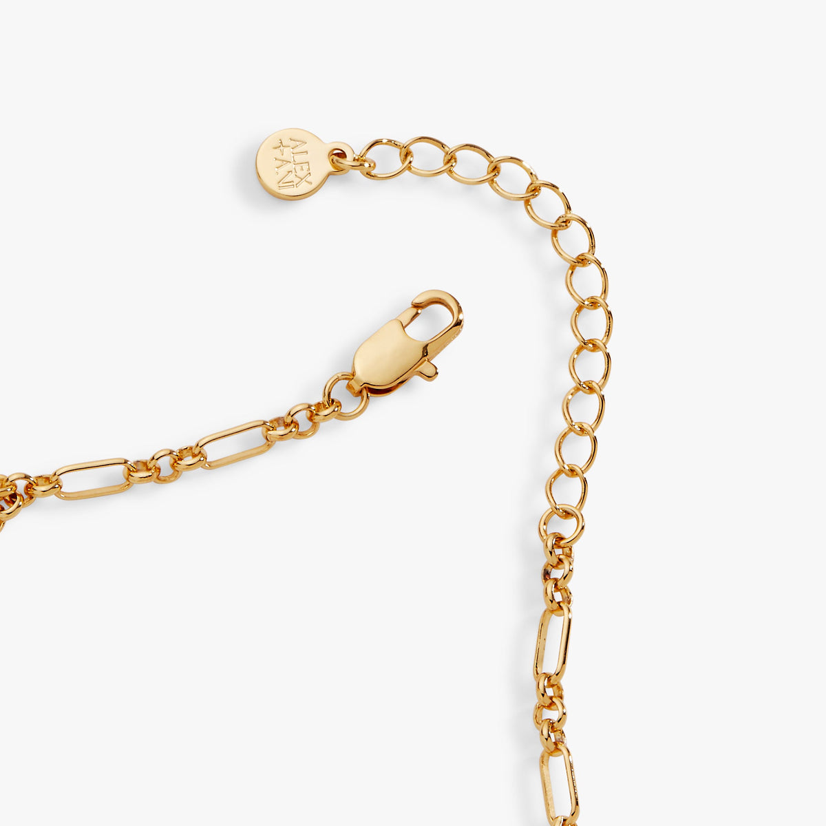 Two-tone baseball charm bracelet with gold clasp and linked chain