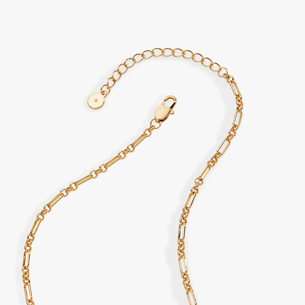 Two-tone gold chain necklace with lobster clasp, no visible charms