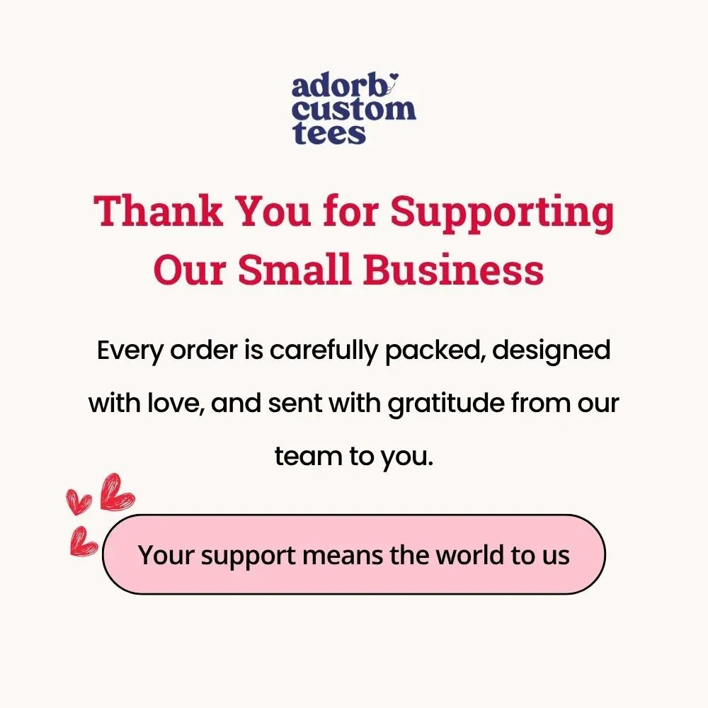 Pet lover tee thank-you support graphic with 'Thank You for Supporting Our Small Business' text