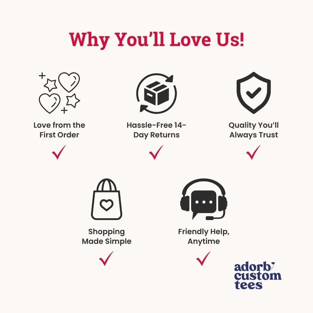 Pet lover tee benefits icons graphic with 'Why You'll Love Us' and trust symbols